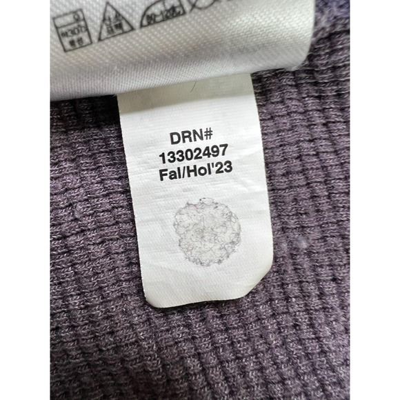 Eddie Bauer Sweater Mens 2XL Purple Waffle Knit Crewneck Pullover Lightweight - Picture 6 of 9